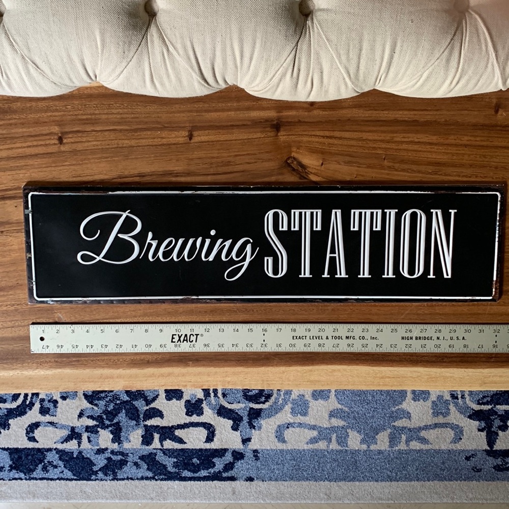 “Brewing Station” Metal sign